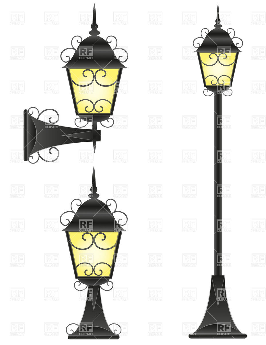 927x1200 Vintage Streetlight Vector Image Of Objects Konturvid