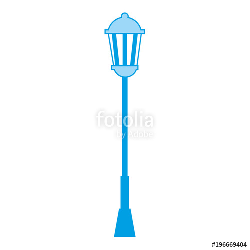 500x500 Vintage Lamp Post Street Light Vector Illustration Stock Image