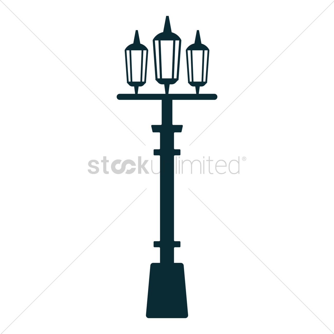 1300x1300 London Street Lamp Vector Image