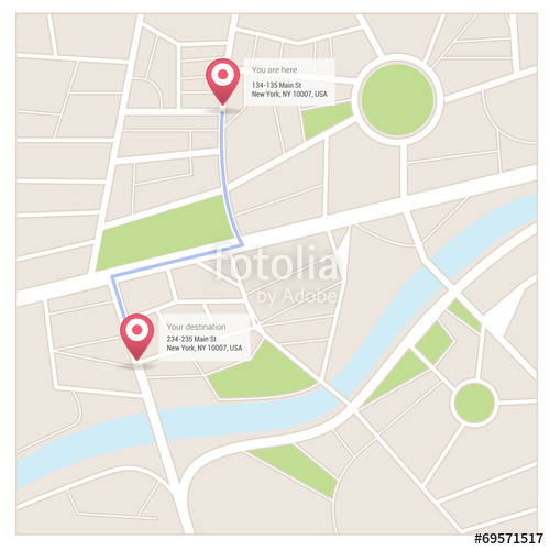 500x500 Street Map And Directions Stock Image And Royalty Free Vector
