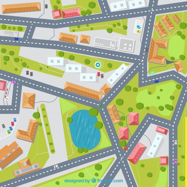 626x626 Street Map Illustration Background Vector Free Download