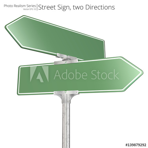 500x500 Vector Street Sign Vector Of Green Two Way Street Signs Pointing