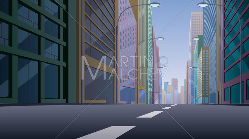 City Street Vector Cartoon Clipart Illustration Boulevard Etsy 794x444 City Street Vector Cartoon Clipart Illustration Boulevard Etsy