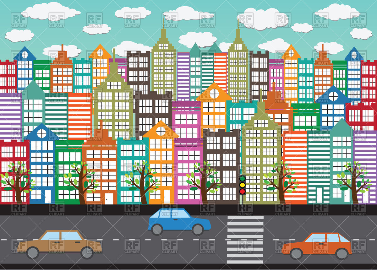 Colorful City Buildings 1200x860 Colorful City Buildings