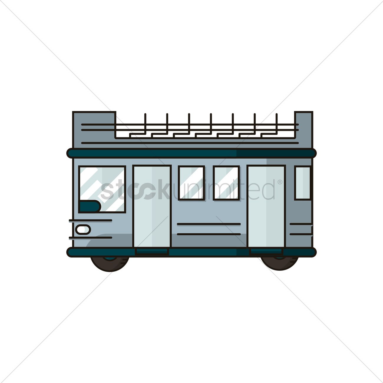 1300x1300 Streetcar Vector Image
