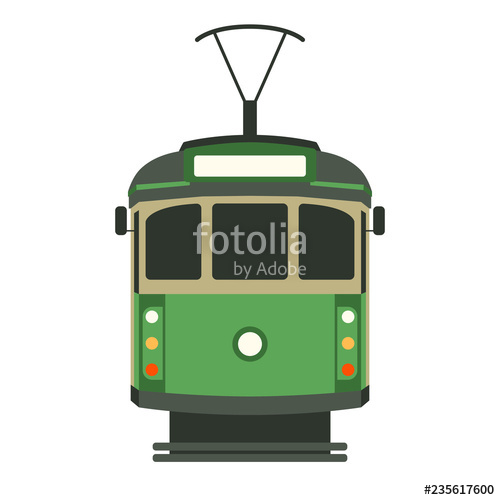 500x500 Vintage Tramvector Illustration Flat Style Stock Image