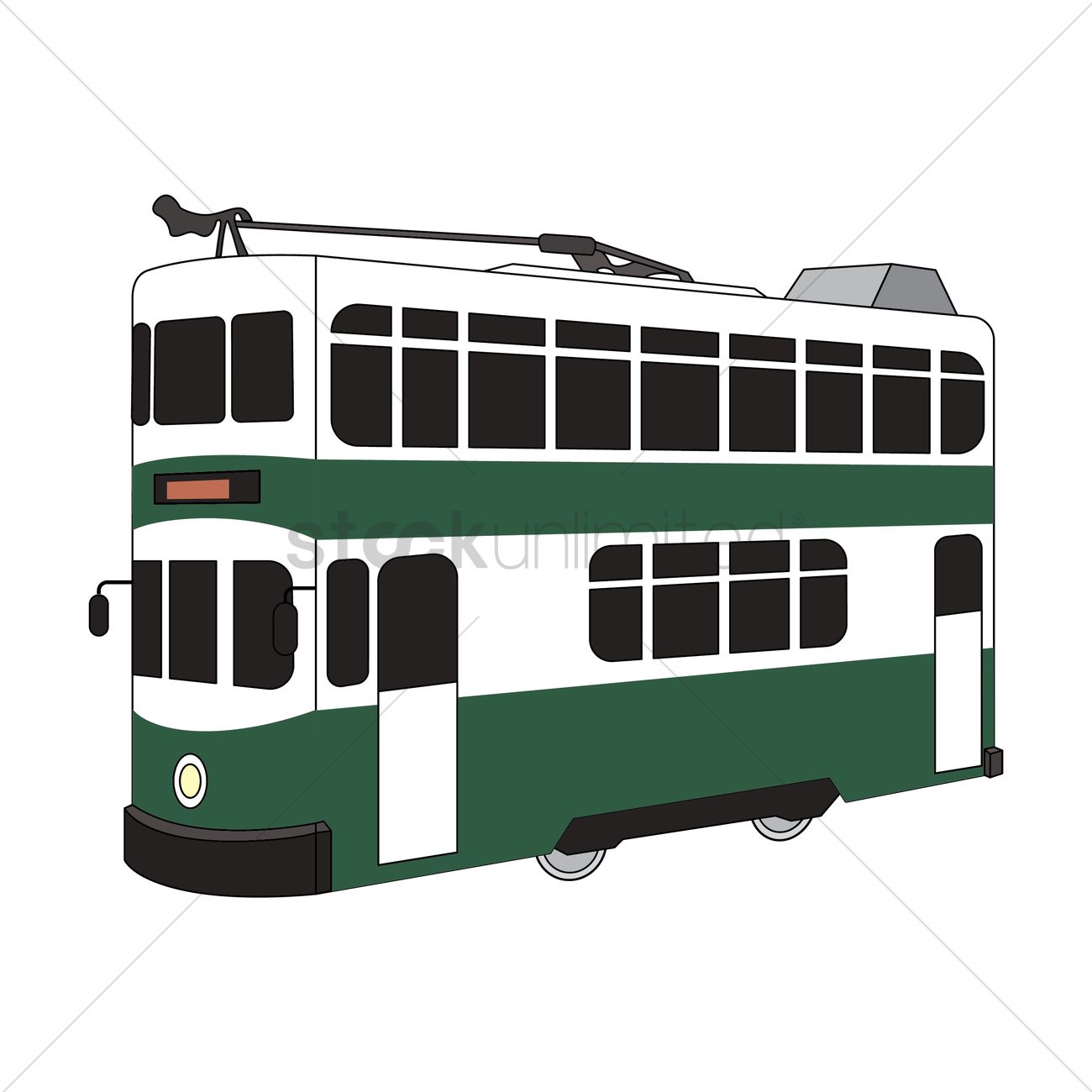 1300x1300 Free Tram Vector Image