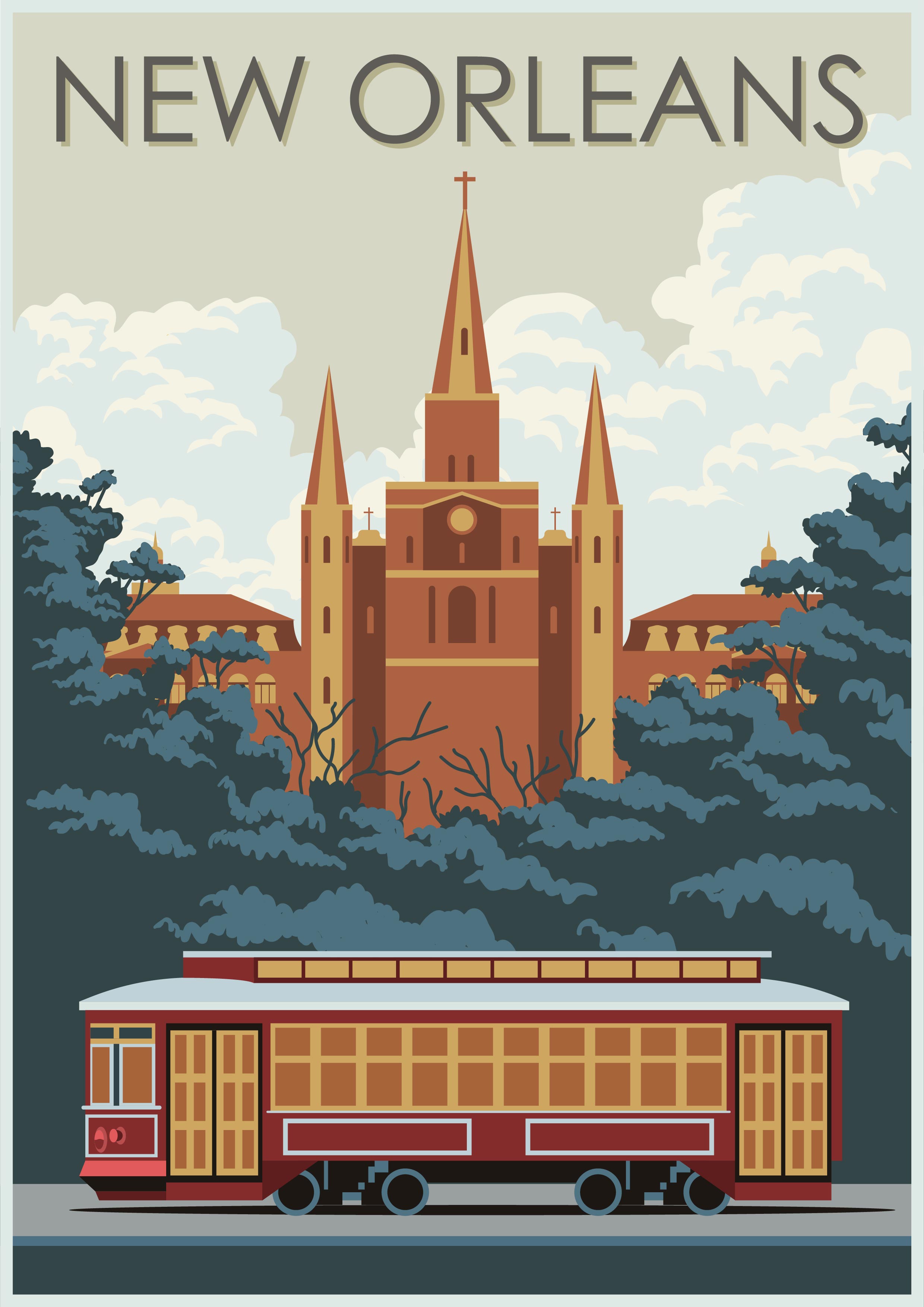 2480x3508 New Orleans Free Vector Art