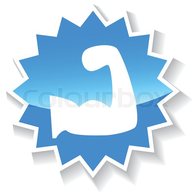 800x800 Strength Web Blue Icon On A White Stock Vector Colourbox