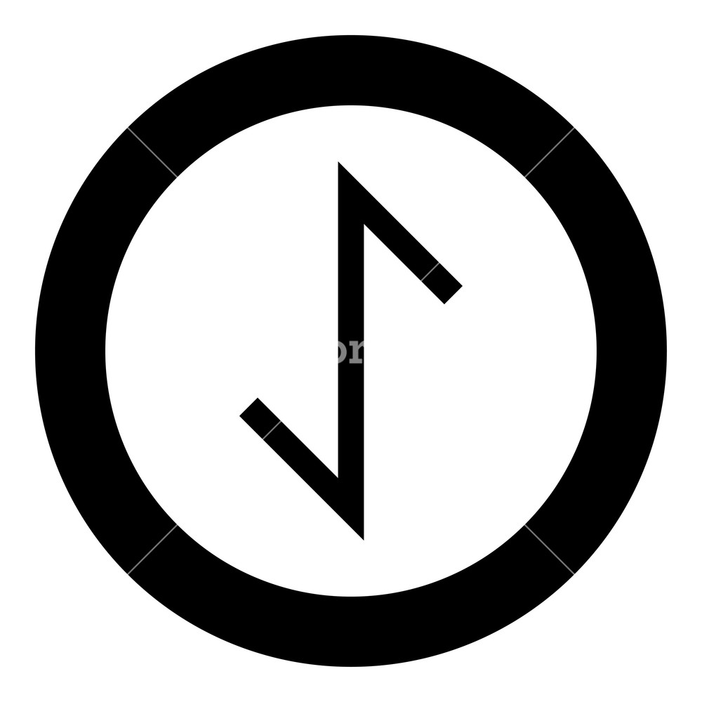 1000x1000 Eywas Rune Yew Strength Egis Symbol Icon Black Color Vector