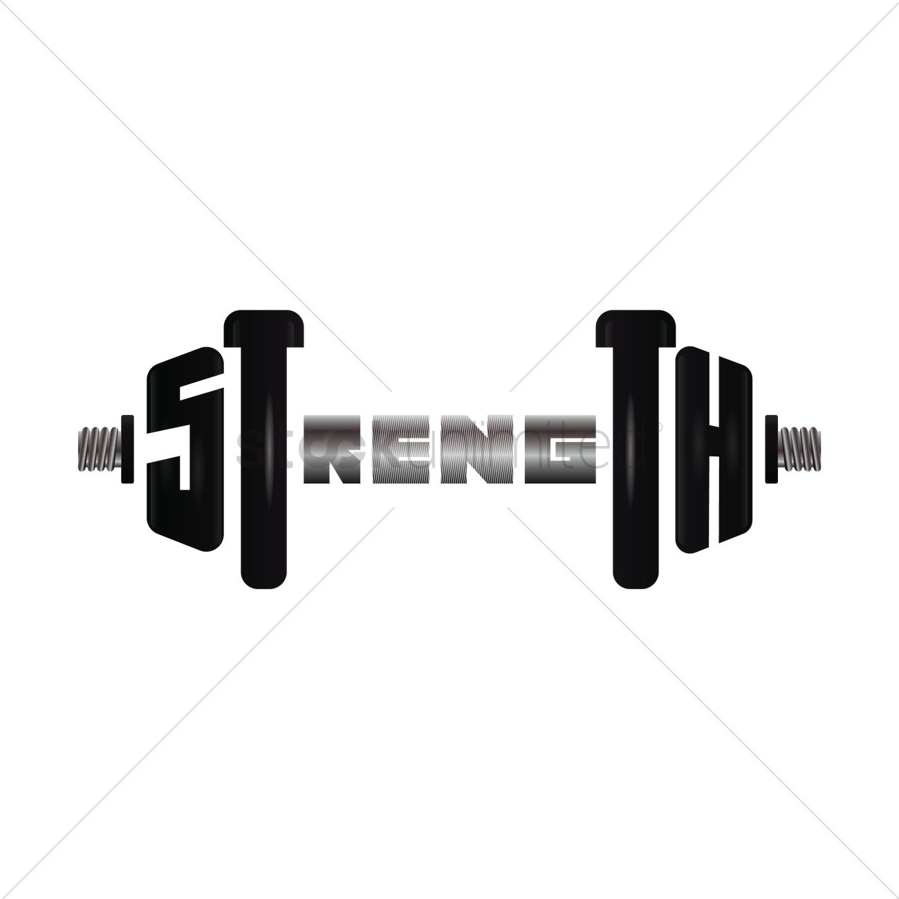Strength Typography Vector Image 1300x1300 Strength Typography Vector Image