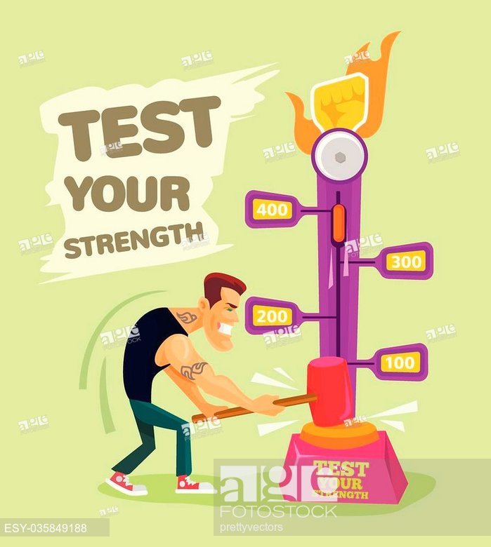 Test Your Strength Vector Flat Illustration, Stock Vector, Vector 699x780 Test Your Strength Vector Flat Illustration, Stock Vector, Vector