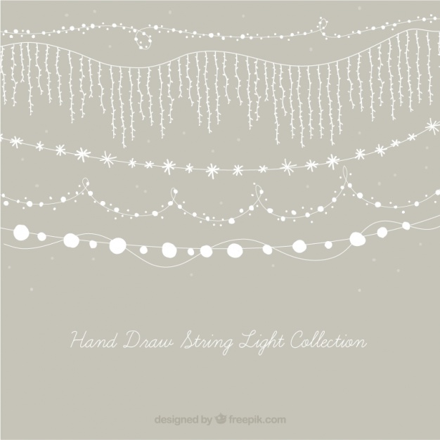 626x626 Cute Collection Of Decorative String Lights Vector Free Download