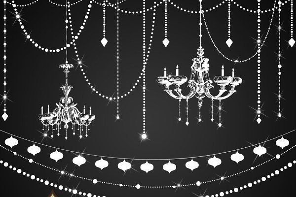 600x400 Chandeliers String Lights Vectors