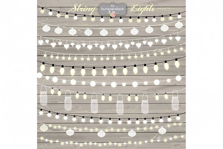 750x500 Vector String Lights Clipart