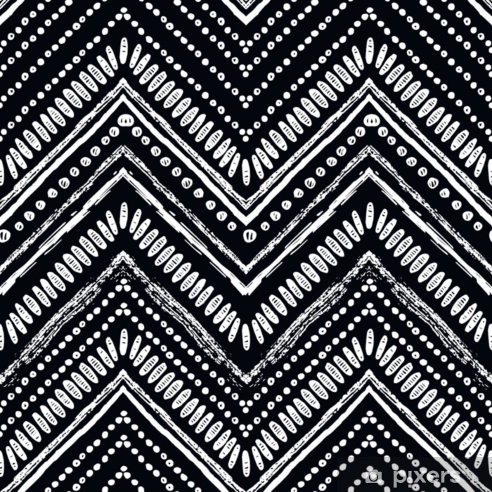 700x700 Hand Drawn Zigzag And Stripe Pattern Vector Illustration