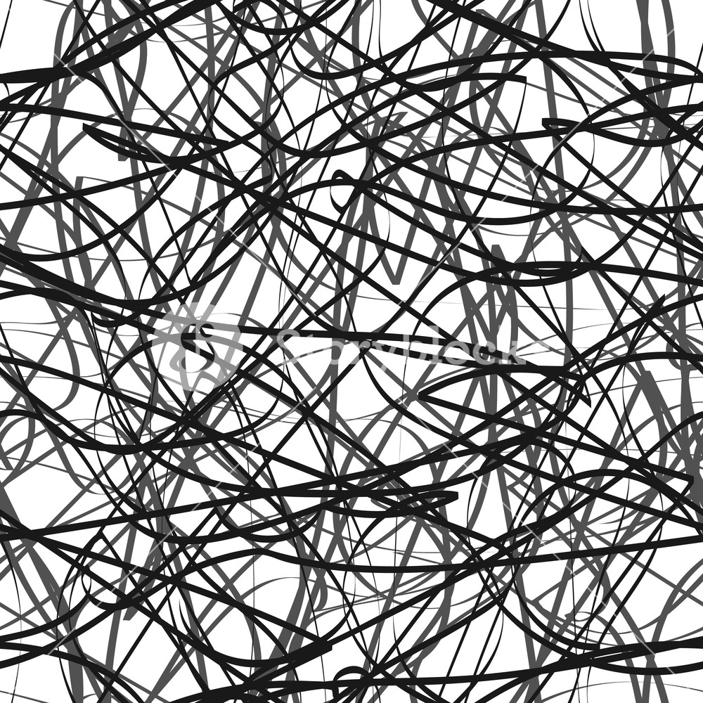 1000x1000 Line Abstract Seamless Pattern With Hand Drawn Lines Wavy Striped