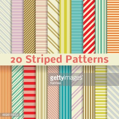 414x414 Retro Striped Vector Seamless Patterns