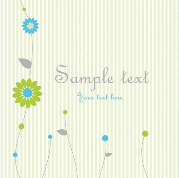 600x599 Simplistic Flowers Striped Vector Background