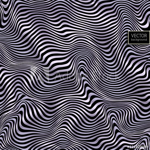 500x500 Wavy Striped Vector Background Violet Pattern On Black Deformed