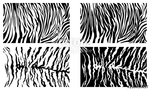 500x299 Black Tiger Stripes Vector Pattern Background Stock Collection