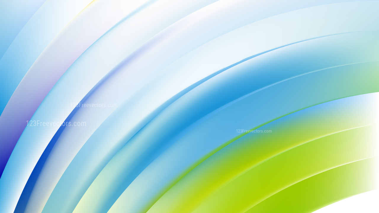 1280x720 Blue Green And White Curved Stripes Vector Art