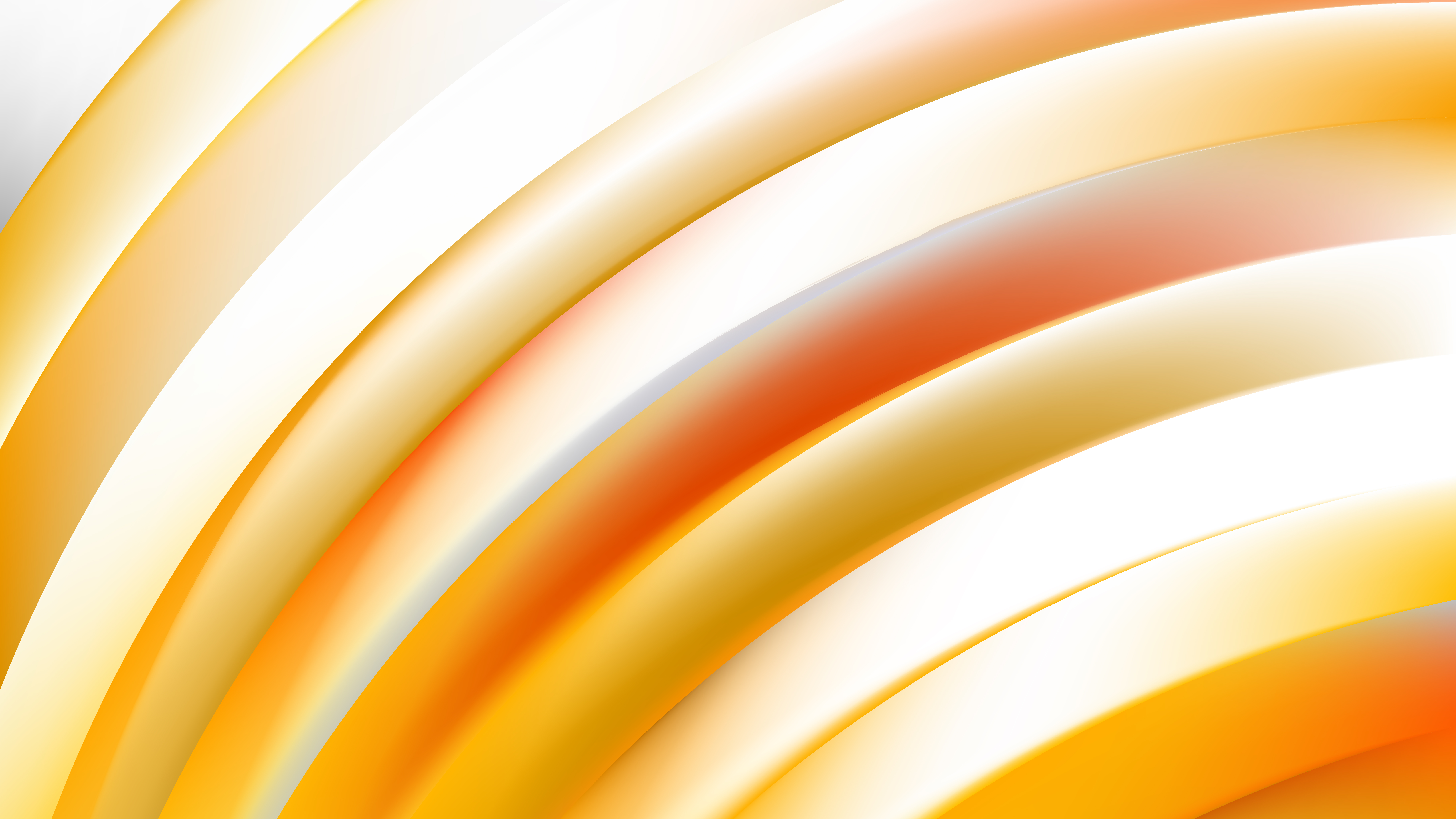 8000x4500 Orange And White Curved Stripes Vector Image