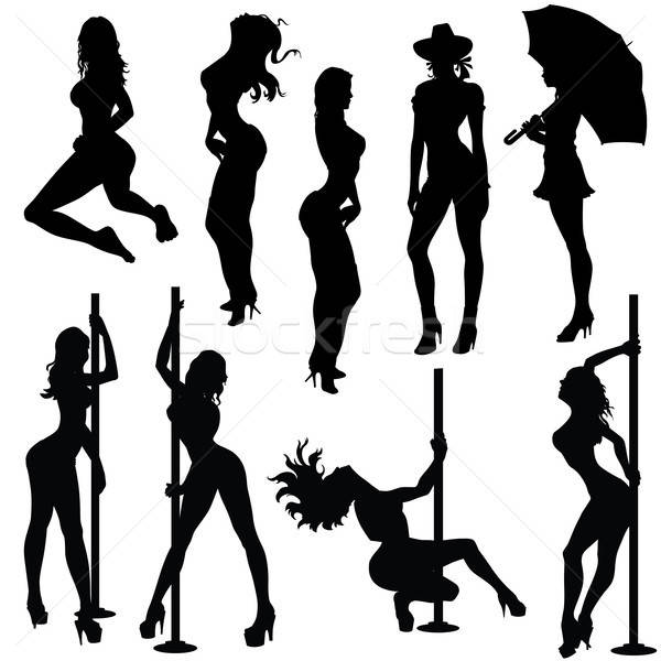 Sexy Stripper Silhouette Poses Vector Illustration Mark Han 600x600 Sexy Stripper Silhouette Poses Vector Illustration Mark Han
