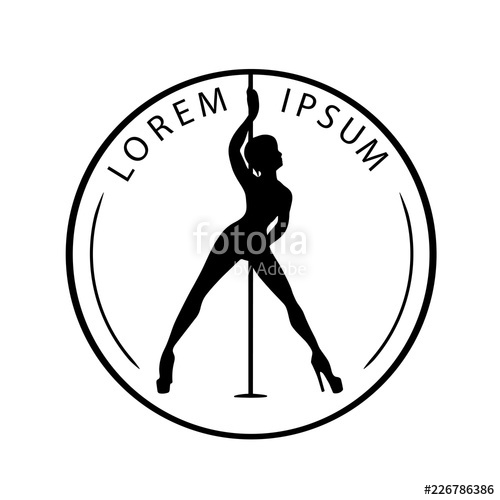 Black And White Logo For Dance Studio, Pole Dance, Stripper Club 500x500 Black And White Logo For Dance Studio, Pole Dance, Stripper Club