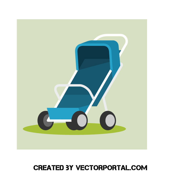 660x660 Baby Stroller Vector Clip Art