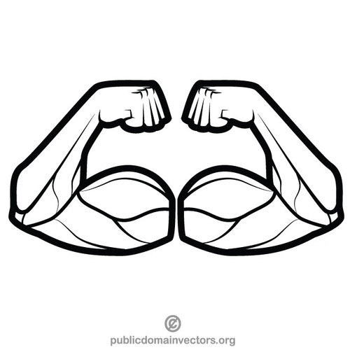 Strong Arms Vector Clip Art 500x500 Strong Arms Vector Clip Art