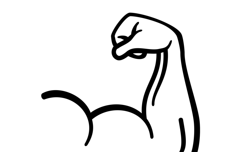 Strong Power, Muscle Arms Vector Icon 800x533 Strong Power, Muscle Arms Vector Icon