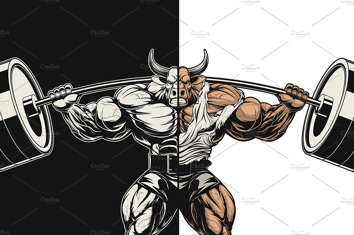 Strong Bull Vector at Vectorified.com | Collection of Strong Bull