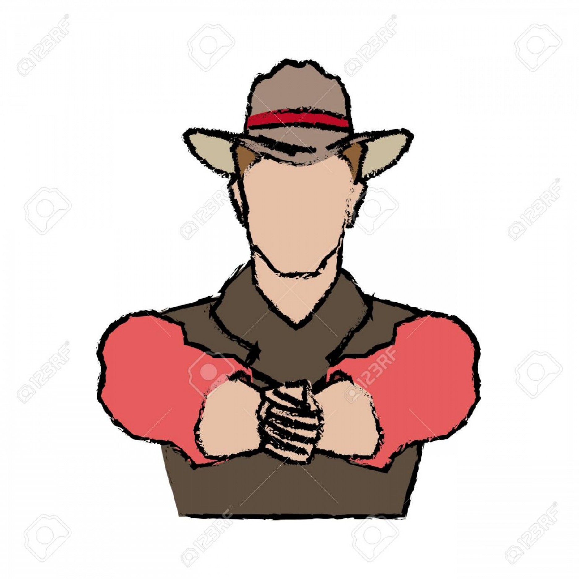 Photostock Vector Cowboy Face Portrait Of Strong Man Vector 1872x1872 Photostock Vector Cowboy Face Portrait Of Strong Man Vector