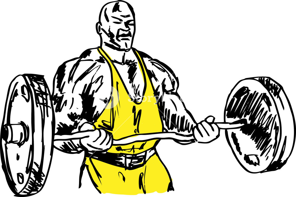 Sketch Of Strong Man Vector Illustration Royalty Free Stock Image 1000x664 Sketch Of Strong Man Vector Illustration Royalty Free Stock Image