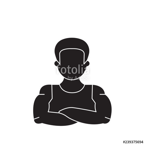 Strong Man Black Vector Concept Icon Strong Man Flat Illustration 500x500 Strong Man Black Vector Concept Icon Strong Man Flat Illustration