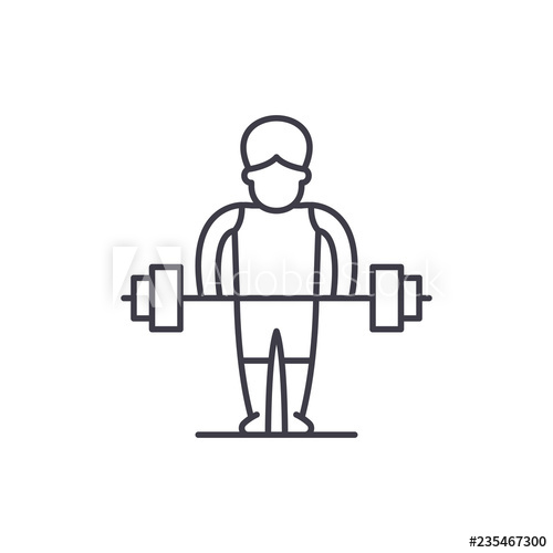 Strong Man Line Icon Concept Strong Man Vector Linear 500x500 Strong Man Line Icon Concept Strong Man Vector Linear