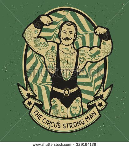 The Circus Strong Man Vector Illustration Illustration Of Circus 412x470 The Circus Strong Man Vector Illustration Illustration Of Circus