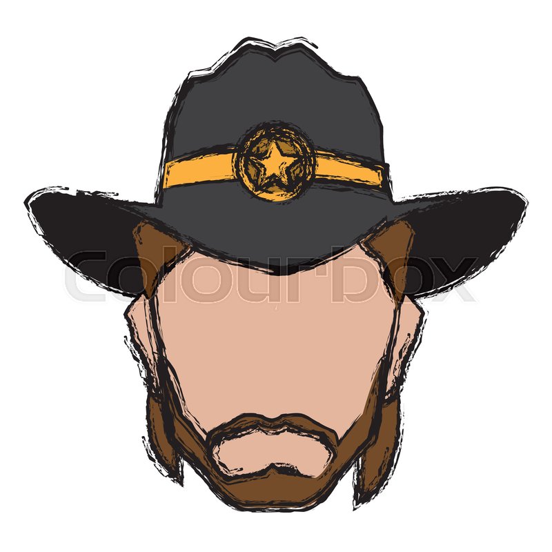 Cowboy Face Portrait Of Strong Man Stock Vector Colourbox 800x800 Cowboy Face Portrait Of Strong Man Stock Vector Colourbox