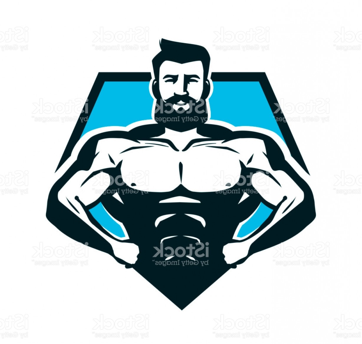 Gym Bodybuilding Icon Or Label Strong Man With Big Muscles Vector 1228x1166 Gym Bodybuilding Icon Or Label Strong Man With Big Muscles Vector
