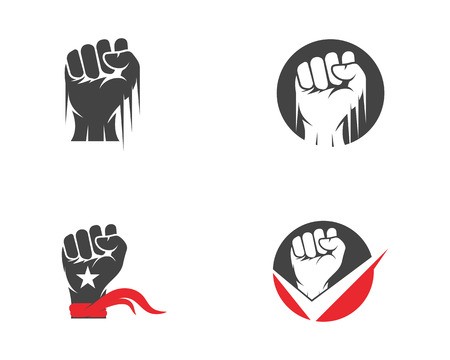 450x360 Hand Strong Vector Icon Illustration Logo Template Royalty Free