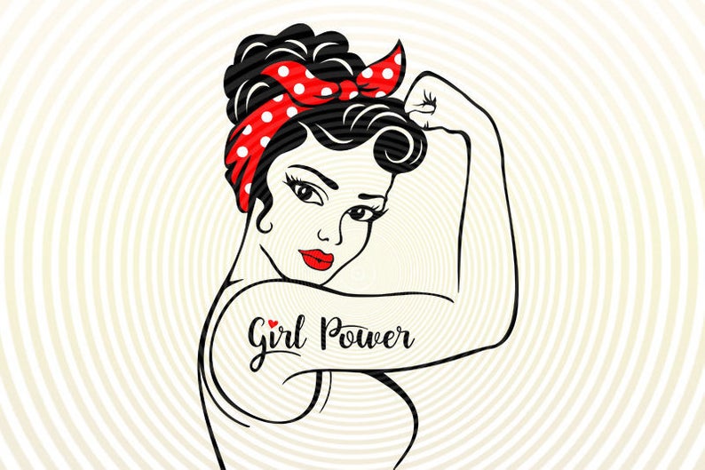 794x529 Girl Power Png Dxf Cutting Silhouette Cricut Etsy