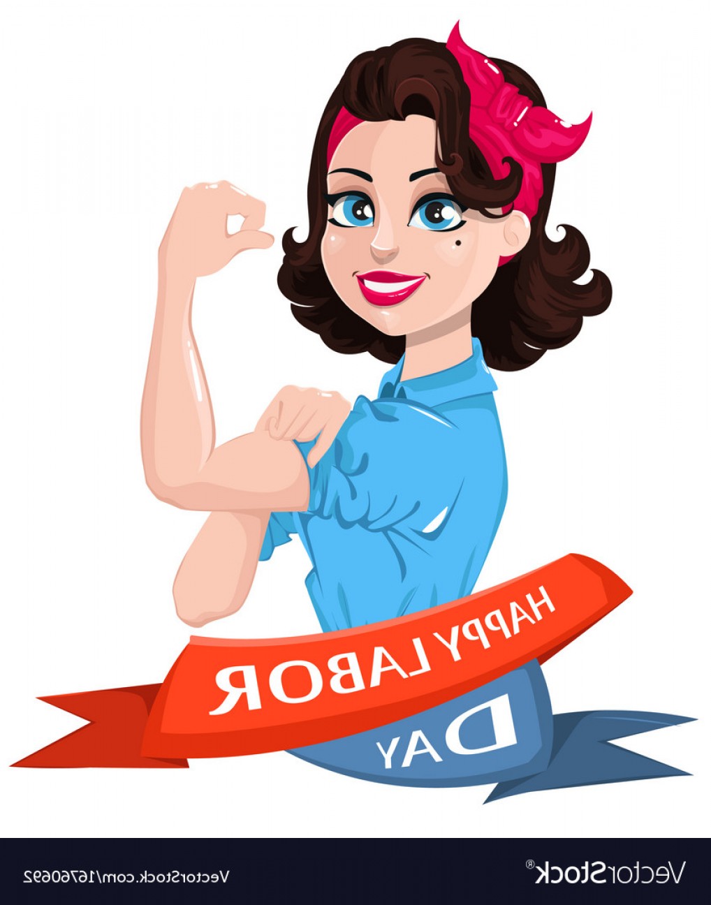 1018x1296 Labor Day Poster Pop Art Strong Woman Symbol Of Vector Soidergi