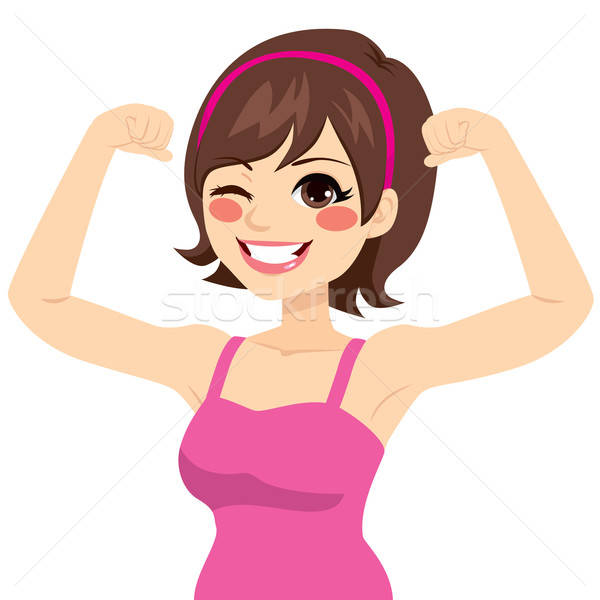 600x600 Strong Powerful Woman Vector Illustration Kakigori