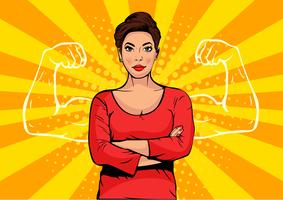 283x200 Strong Woman Free Vector Art