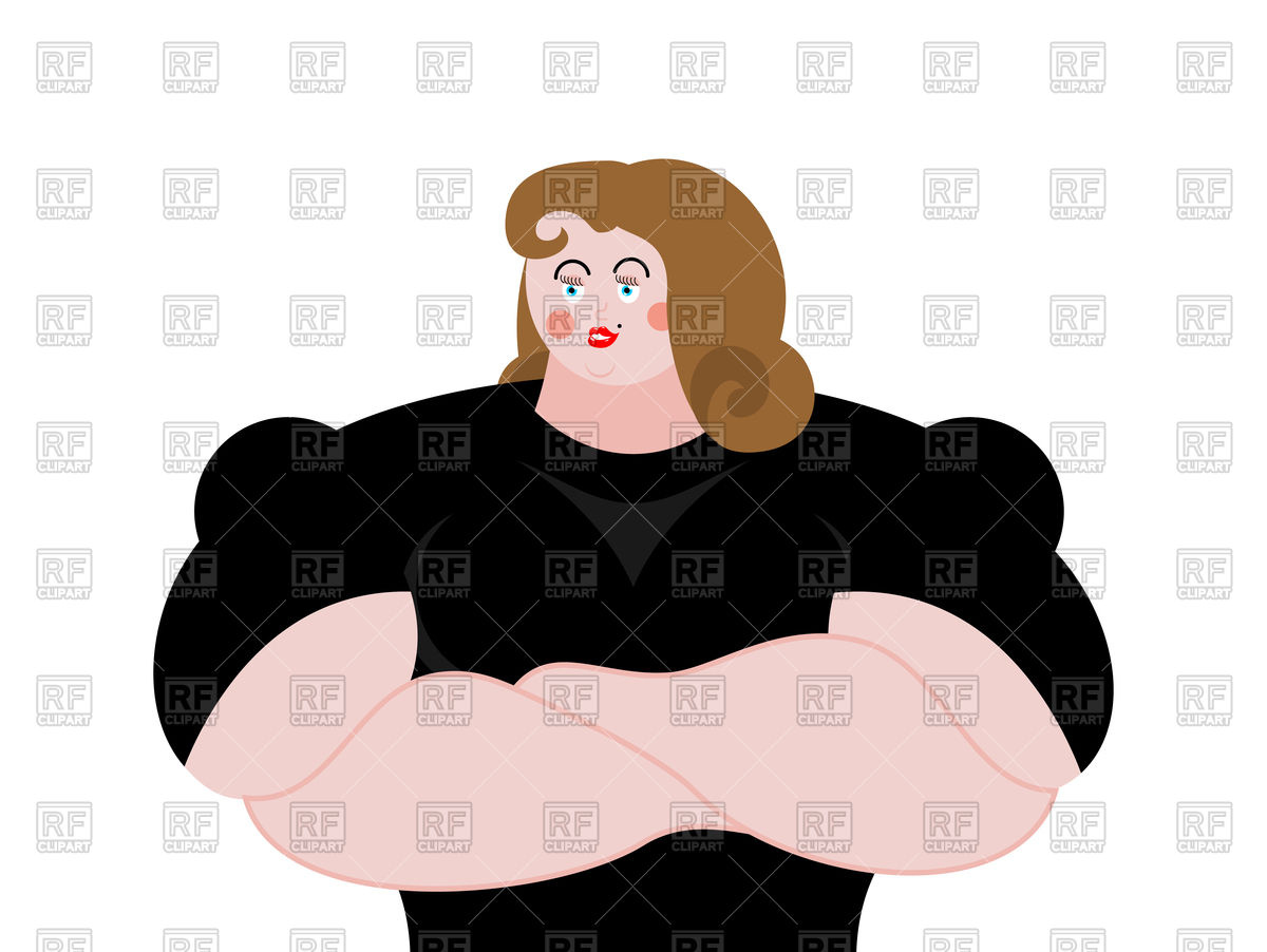 1200x902 Strong Woman Guard In Black Suit Vector Image Of People