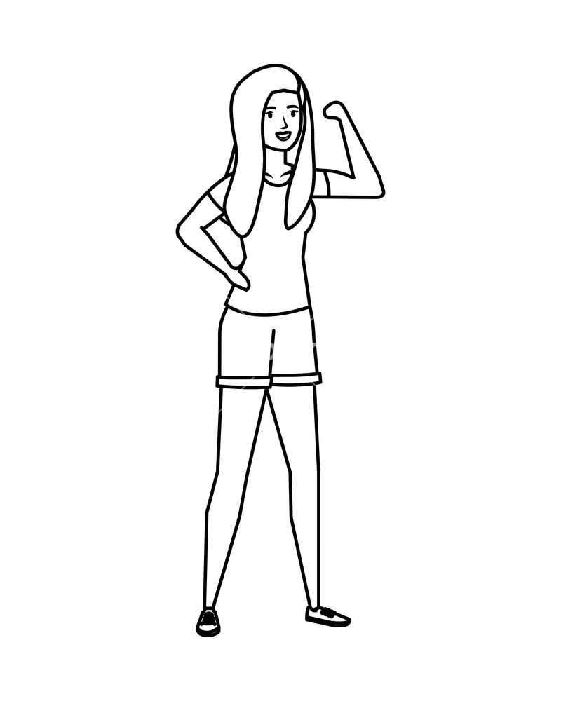 800x1000 Strong Woman Arm Signal Vector Illustartion Design Royalty Free