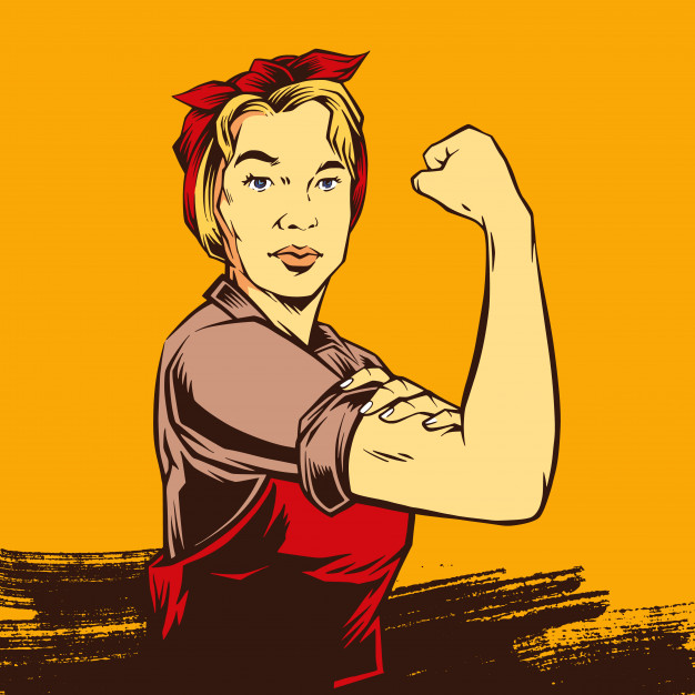 626x626 Comic Retro Strong Powerful Woman Vector Premium Download