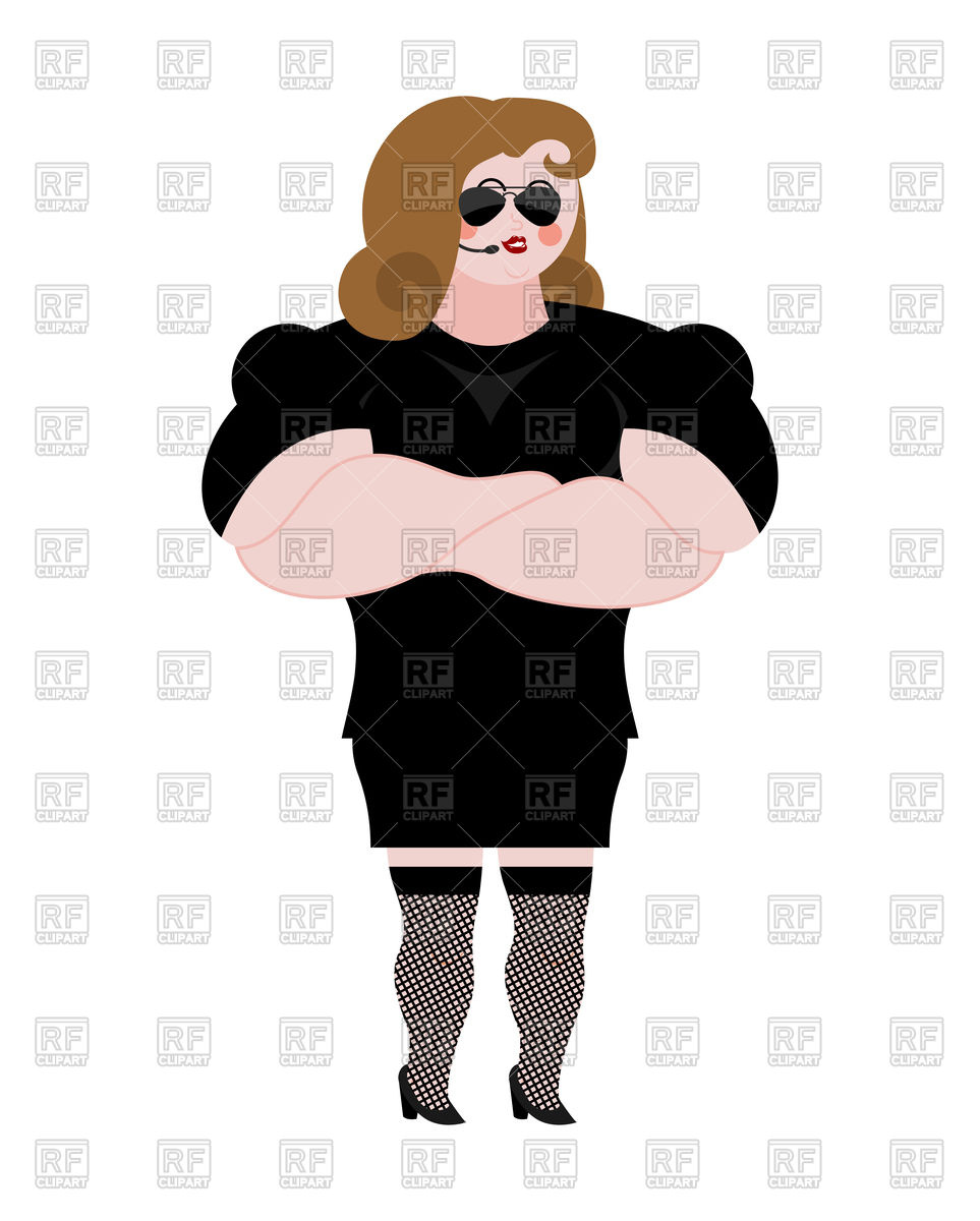 963x1200 Female Bodyguard Strong Woman Guard Vector Image Of People