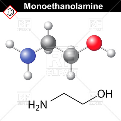 400x400 Monoethanolamine Molecular Structure Vector Image Of Signs